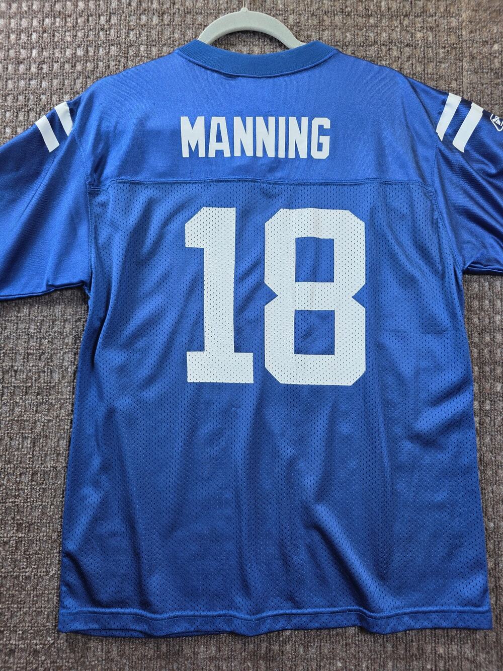 VINTAGE NFL Colts Team Reebok Payton Manning #18 Official Team Jersey Size XL